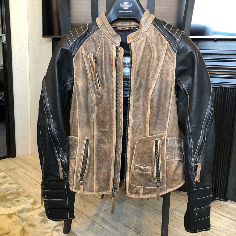 Women’s Vintage Style Harley Davidson Moto Jacket